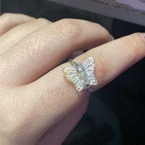 butterfly ring and earring set with sodalite!